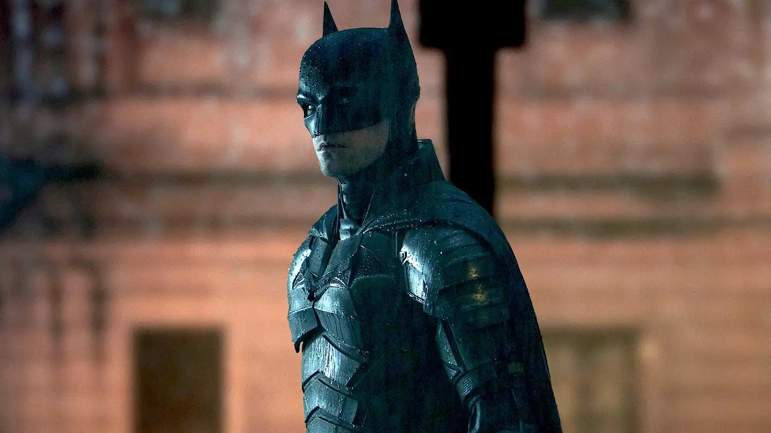 Robert Pattinson suited up as the Dark Knight in The Batman