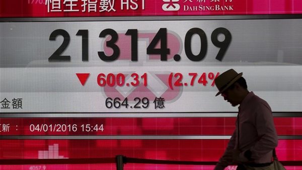 الأسهم الآسيوية تتراجع بسبب ضعف الاقتصاد الصيني الأسهم الأسيوية